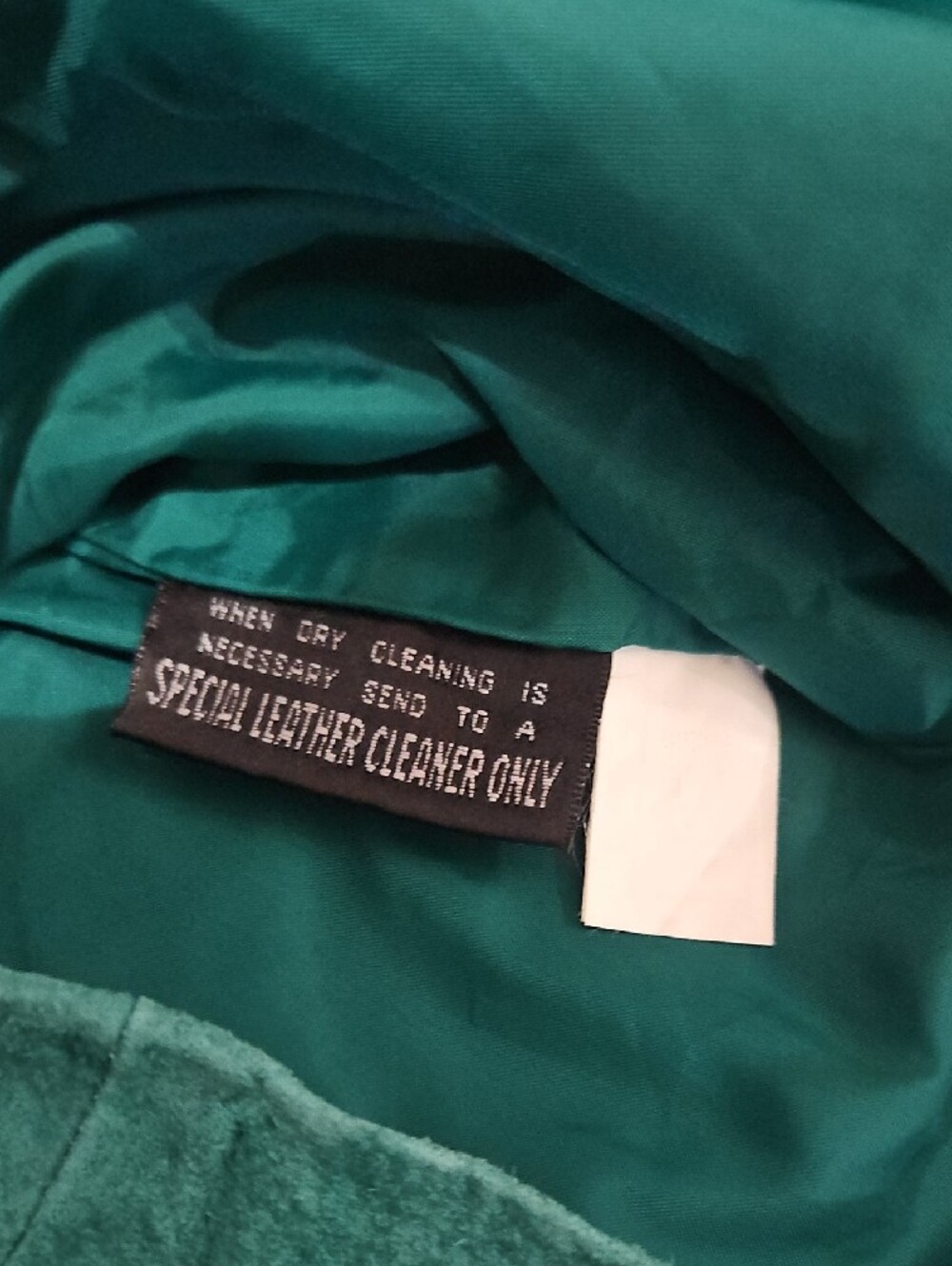 Vintage Wilsons Leather Teal Green Suede Asymmetrical Mini Dress - Picture 9 of 12